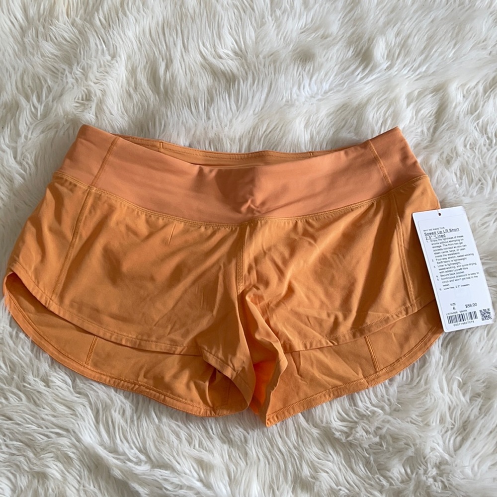 Lululemon speed up LR 2.5” in Monarch Orange